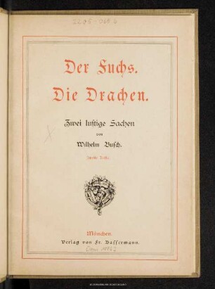 Der Fuchs : zwei lustige Sachen