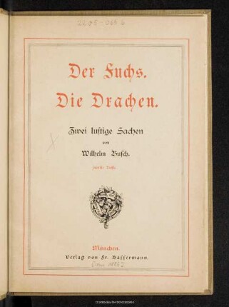 Der Fuchs : zwei lustige Sachen