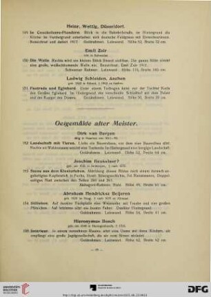 Oelgemälde alter Meister (Nr. 152-189)