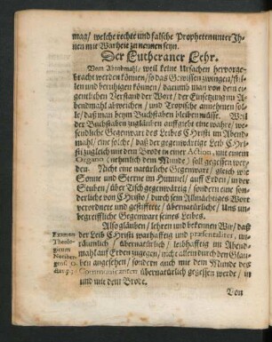 Der Lutheraner Lehr.