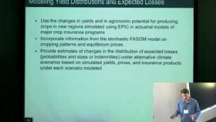 Modeling Climate Change Impacts on Agricultural Production and Implications for Risk Management