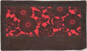 Katagami - Chrysanthemen und Blätterarabesken