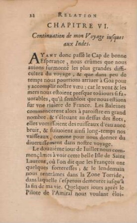 Chapitre VI. Continuation de mon voyage jusques aux Indes