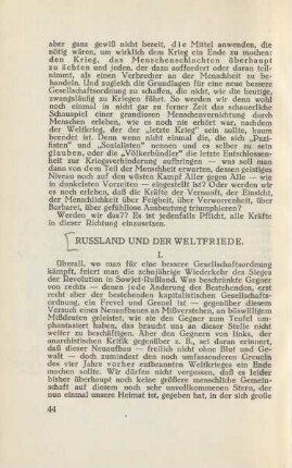 Russland und der Weltfriede