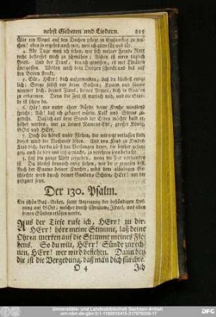 Der 130. Psalm.