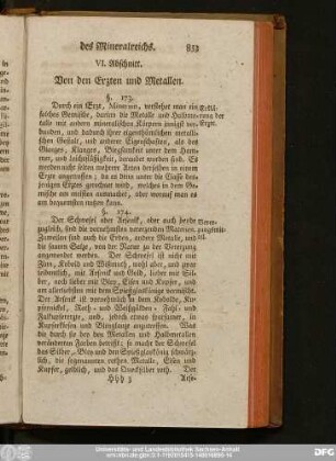 VI. Abschnitt. Von den Ertzen und Metallen.