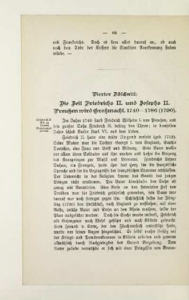 Vierter Abschnitt. Die Zeit Friedrichs II. und Josephs II. Preußen wird Großmacht 1740-1786 (1790)