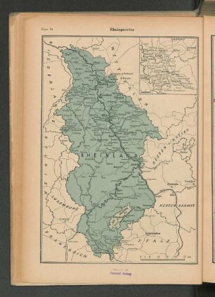 Karte 10. Rheinprovinz