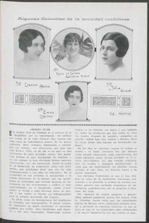 Algunas Señoritas de la sociedad cordobesa