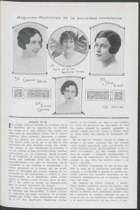 Algunas Señoritas de la sociedad cordobesa