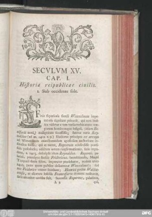 Cap. I. Historia reipublicae ciuilis.