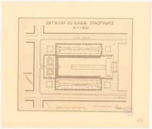 Stadtplatz: Grundriss 1:500