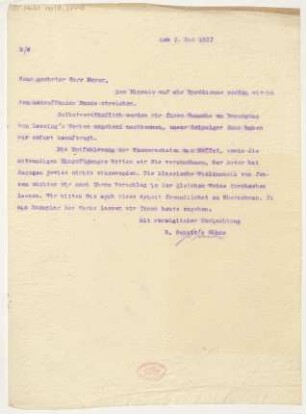 Brief an Fritz Meyer : 07.05.1917
