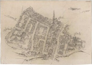 Gsaenger, Gustav; Hildesheim (Niedersachsen); Altstadt, Wiederaufbau - Vogelperspektive