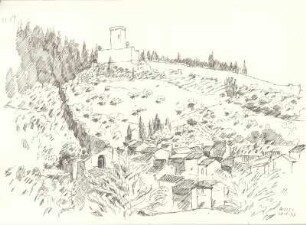 Ummauerter Hügel von Assisi
