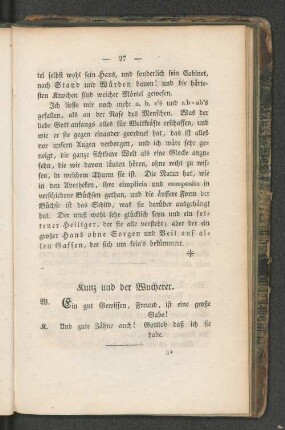Kunz und der Wucherer.