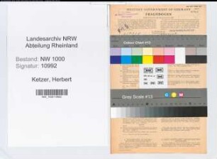 Entnazifizierung Herbert Ketzer, geb. 11.01.1905 (Kaufm.Angest.)
