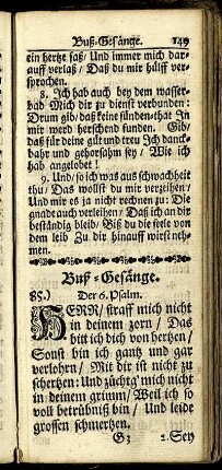 Buß-Gesänge. - Abendmahls-Gesänge.