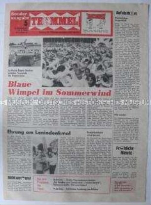 Sonderausgabe der "Trommel" zum VII. Pioniertreffen 1982 in Dresden
