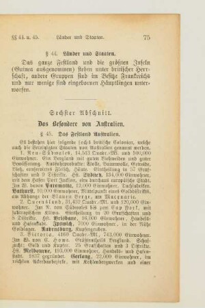 Sechster Abschnitt. Das Besondere von Australien