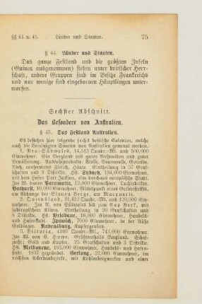Sechster Abschnitt. Das Besondere von Australien
