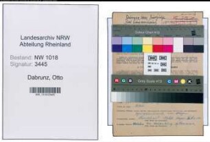 Entnazifizierung Otto Dabrunz , geb. 14.03.1901 (Buerohelfer)