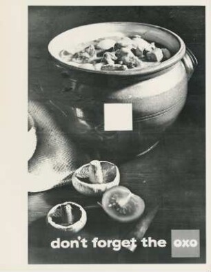 Plakat "Don't forget the Oxo" von Michael Johnson