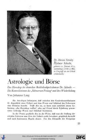 Astrologie und Börse