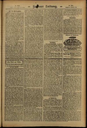 Dritte Ausgabe vom Samstag, den 21. Dezember 1912.