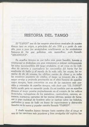 Historia del Tango
