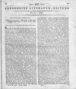 Thucydides: Thucydidis de bello Peloponnesiaco libri octo. Hrsg. v. H. Göller. Leipzig: Cnobloch 1826 (Fortsetzung der im vorigen Stück abgebrochenen Recension)