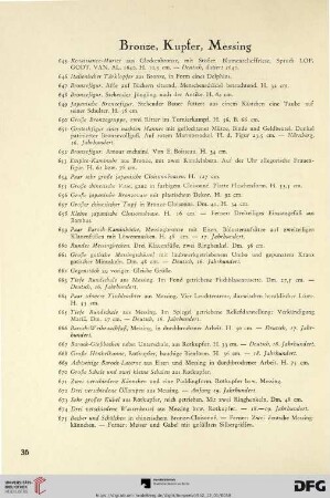 Bronze, Kupfer, Messing (Nr. 645-675)