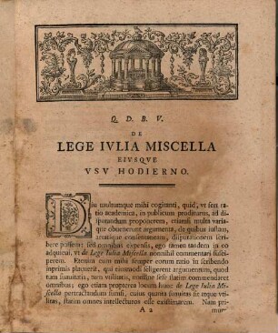 Disputatio De Lege Iulia Miscella Eiusque Usu Hodierno