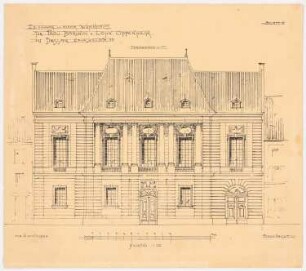 Palais Cohn-Oppenheim, Dessau: Straßenansicht 1:100
