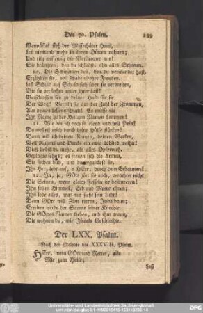 Der LXX. Psalm.