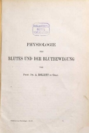 Blut und Blutbewegung