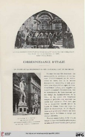 4. Pér. 4.1910: La place de la seigneurie et les restaurations de Florence : correspondance d'Italie