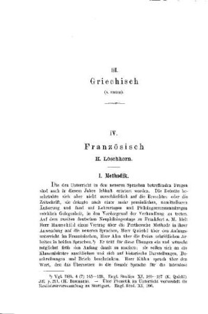 Französisch : [Abteilung B. Die einzelnen Lehrgegenstände]