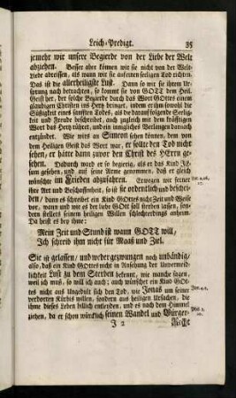 35 - 46, Meine Zeit und Stund ist wann Gott will ...