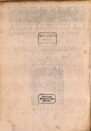 La geneaologia della gloriosissima casa d'Austria : Poema