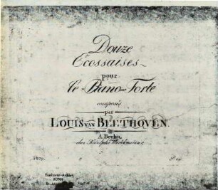 Douze ecossaises pour le piano-forte