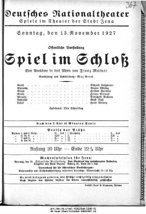 Spiel im Schloß