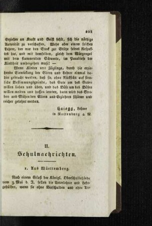 Aus Württemberg : [Schulnachrichten]