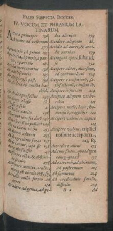 IV. Vocum Et Phrasium Latinarum.