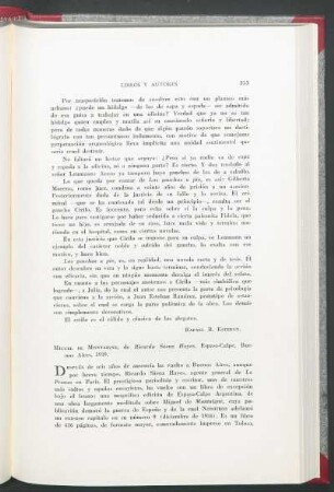 Miguel de Montaigne, de Ricardo Sáenz Hayes