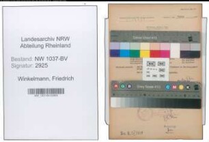 Entnazifizierung Friedrich Winkelmann , geb. 07.10.1897 (Steuerassistent)