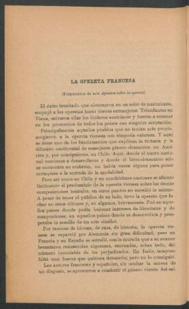 La opereta francesa