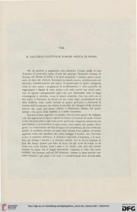 5.1896/1902: R. Galleria Nazionale d'arte antica in Roma