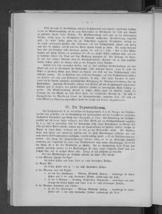 IV. Die Dezentralisierung.