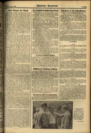 Zweite Ausgabe vom Montag, den 25. Juli 1938.